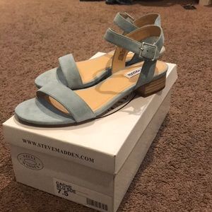 Brand New Steve Madden Blue Suede Sandals!